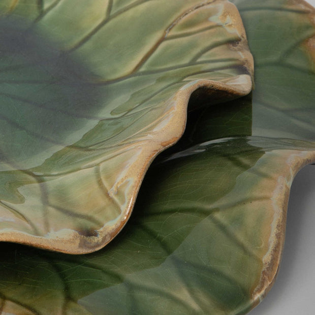 Uttermost Abella Forest Green Set of 3 Ceramic Flowers Wall Decor