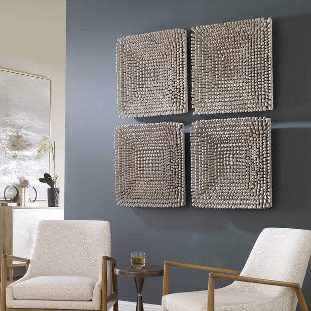 Uttermost Portside Gray Beech Wood Wall Panel