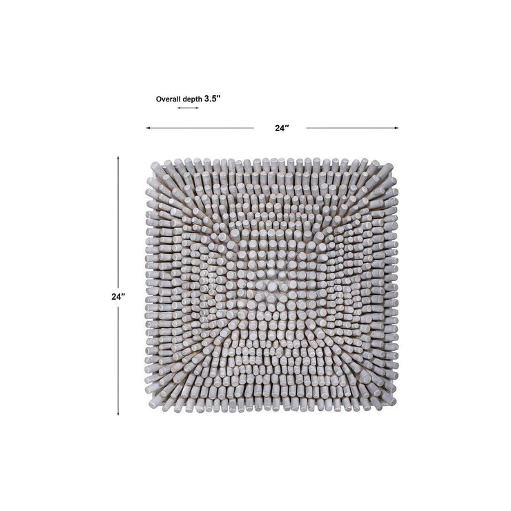 Uttermost Portside Gray Beech Wood Wall Panel