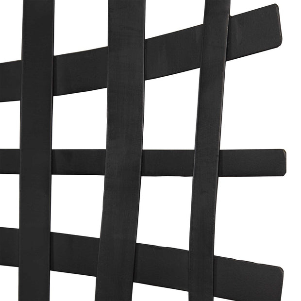 Uttermost Gridlines Matte Black Metal Wall Decor