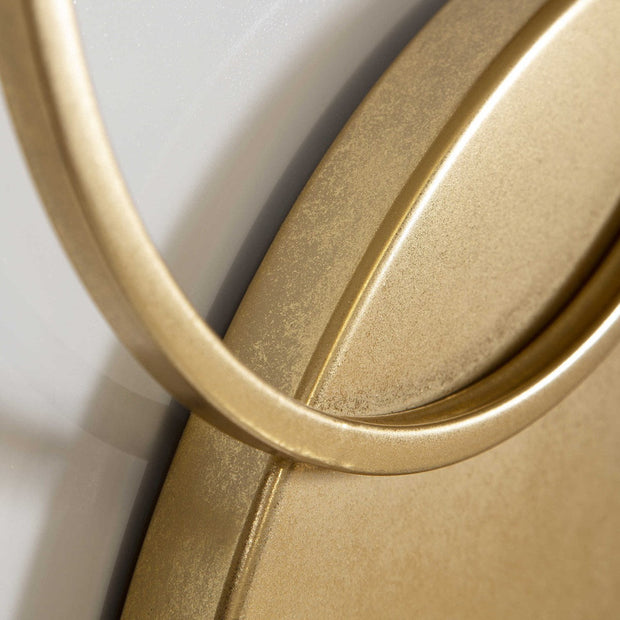 Uttermost Adagio Matte White With Gold Leaf Metal Wall Panel