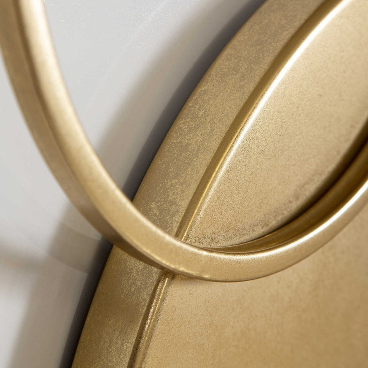 Uttermost Adagio Matte White With Gold Leaf Metal Wall Panel