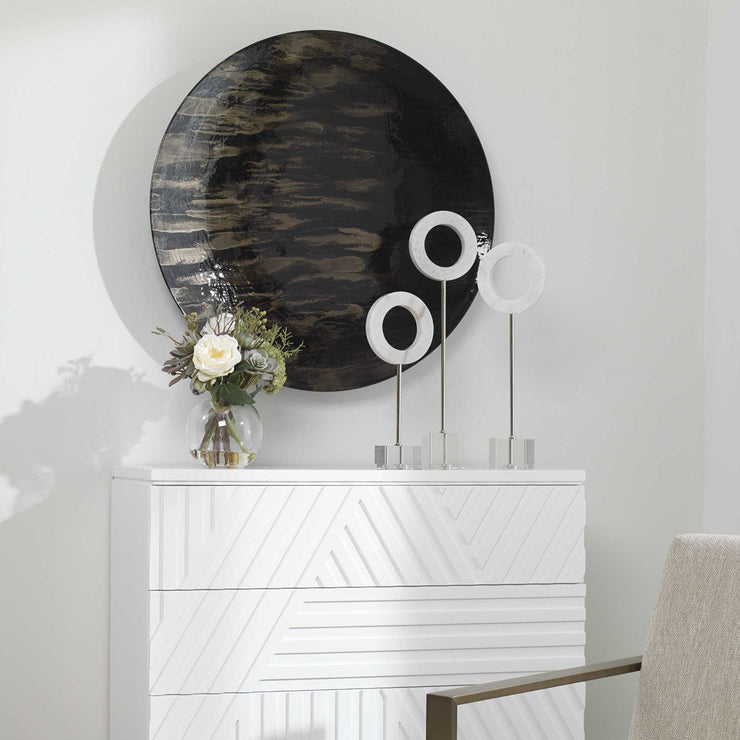 Uttermost Tio Blank and Bronze Iron Wall Disc Metal Wall Decor