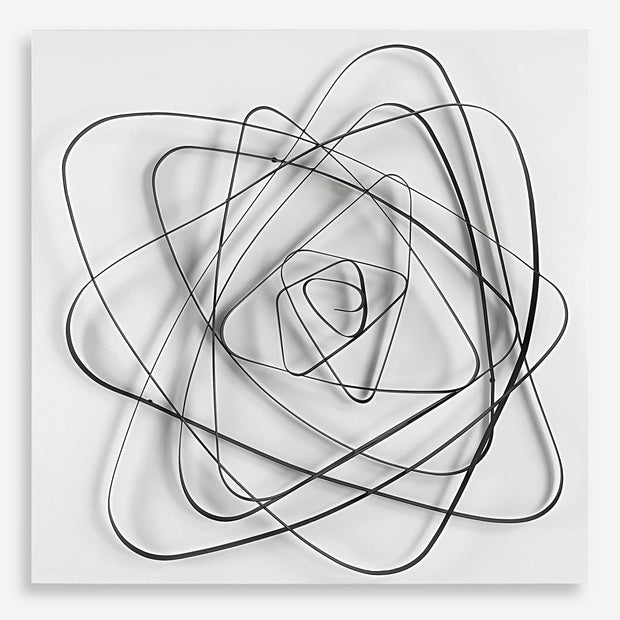Uttermost Nucleus Matte White and Black Metal Wall Decor