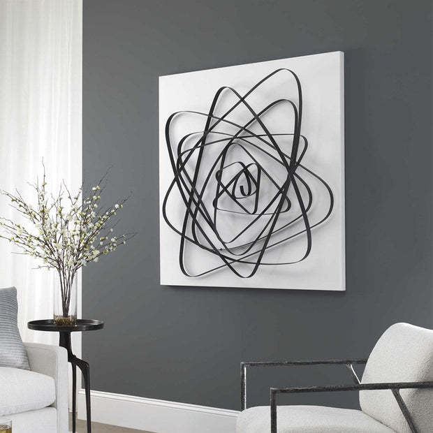 Uttermost Nucleus Matte White and Black Metal Wall Decor