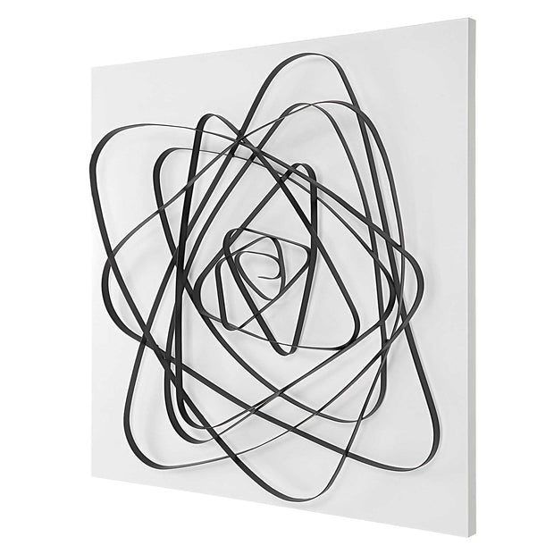 Uttermost Nucleus Matte White and Black Metal Wall Decor
