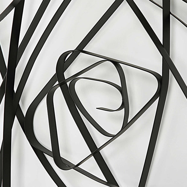 Uttermost Nucleus Matte White and Black Metal Wall Decor