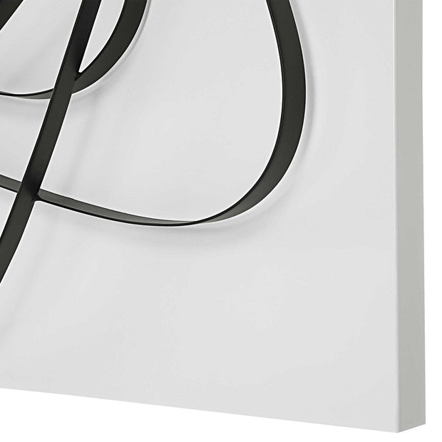 Uttermost Nucleus Matte White and Black Metal Wall Decor