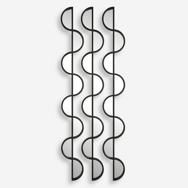 Uttermost Wisp Set of 3 Modern Mirrored Wall Decor