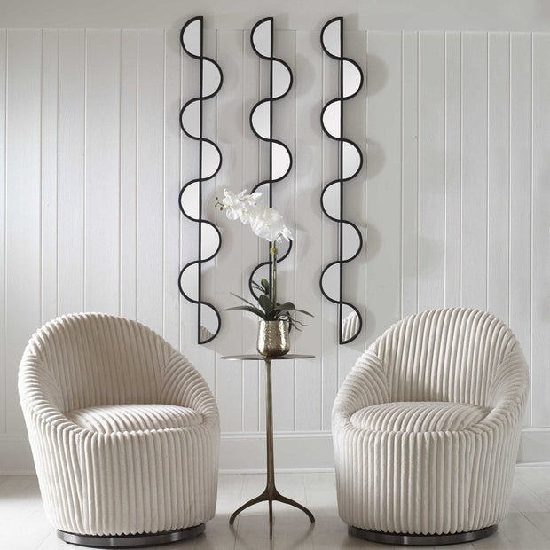 Uttermost Wisp Set of 3 Modern Mirrored Wall Decor