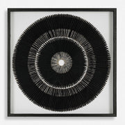 Uttermost Sandara Gold Leaf and Black Medallion Shadow Box Frame