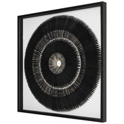 Uttermost Sandara Gold Leaf and Black Medallion Shadow Box Frame