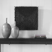 Uttermost Portside Black Beech Wood Wall Panel