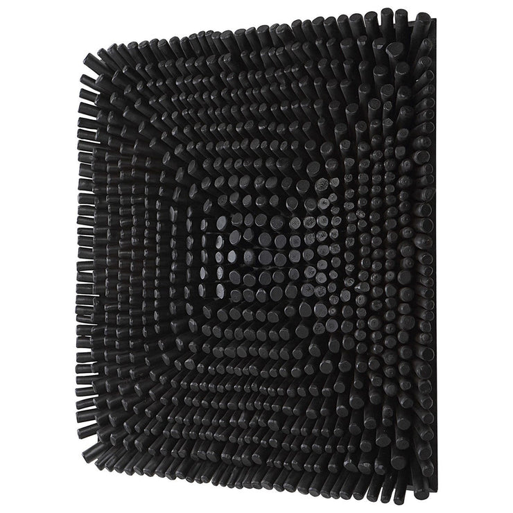 Uttermost Portside Black Beech Wood Wall Panel