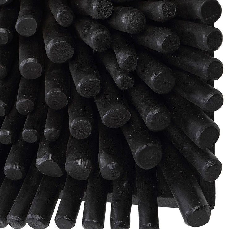 Uttermost Portside Black Beech Wood Wall Panel