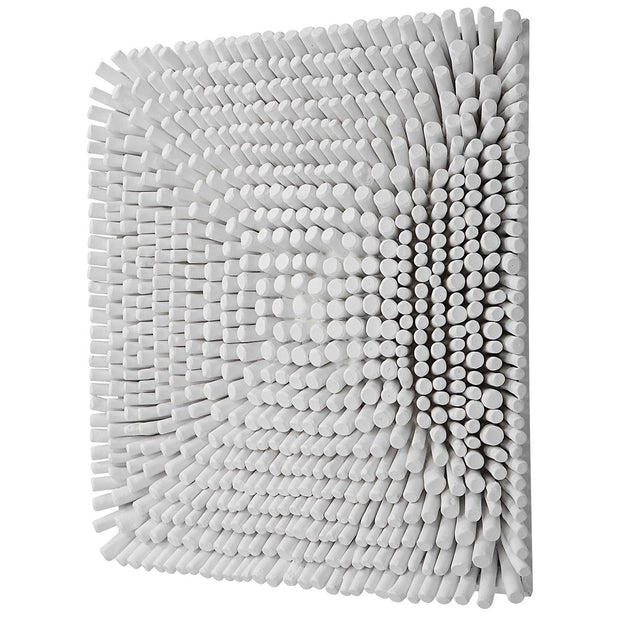 Uttermost Portside Matte White Beech Wood Wall Panel