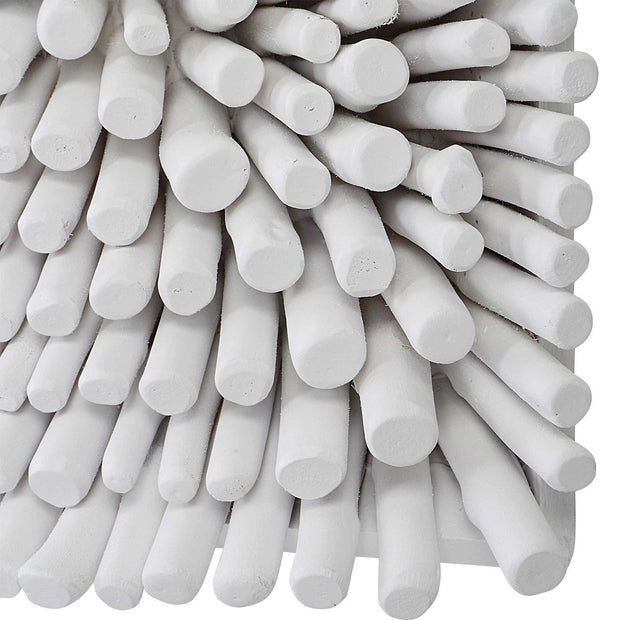 Uttermost Portside Matte White Beech Wood Wall Panel