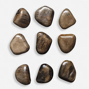 Uttermost Pebbles Walnut Set of 9 Wood Wall Decor