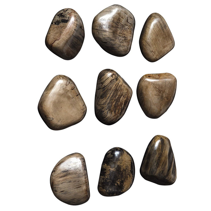 Uttermost Pebbles Walnut Set of 9 Wood Wall Decor