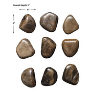 Uttermost Pebbles Walnut Set of 9 Wood Wall Decor