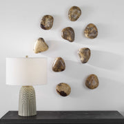 Uttermost Pebbles Blonde Set of 9 Wood Wall Decor