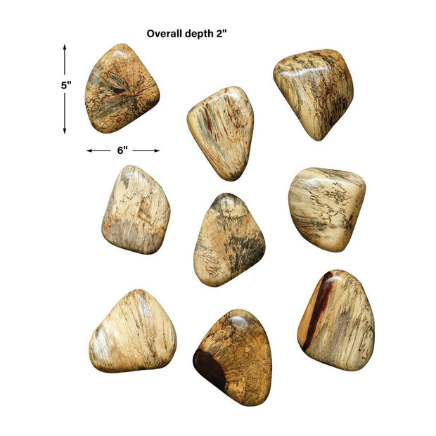 Uttermost Pebbles Blonde Set of 9 Wood Wall Decor