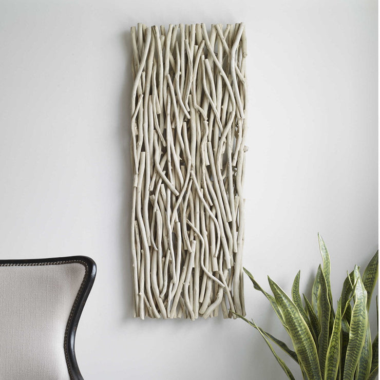 Uttermost Gathered Bleached Teak Wood Wall Decor