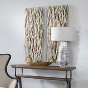 Uttermost Gathered Bleached Teak Wood Wall Decor