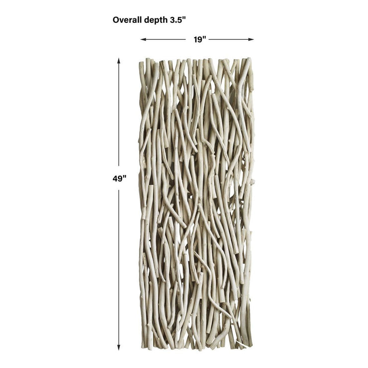 Uttermost Gathered Bleached Teak Wood Wall Decor