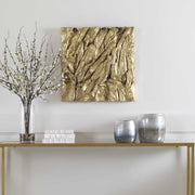 Uttermost Rio Gold Leaf Teak Wood Wall Decor