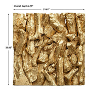 Uttermost Rio Gold Leaf Teak Wood Wall Decor