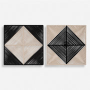 Uttermost Seeing Double Black and White Set of 2 Wall Squares