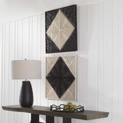 Uttermost Seeing Double Black and White Set of 2 Wall Squares