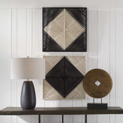 Uttermost Seeing Double Black and White Set of 2 Wall Squares