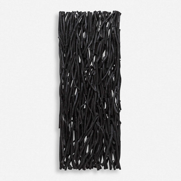 Uttermost Gathered Black Teak Wood Wall Decor