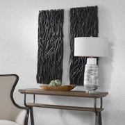 Uttermost Gathered Black Teak Wood Wall Decor