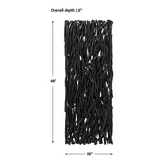 Uttermost Gathered Black Teak Wood Wall Decor