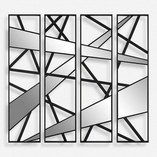 Uttermost Looking Glass Ser of 4 Mirrored Wall Decor