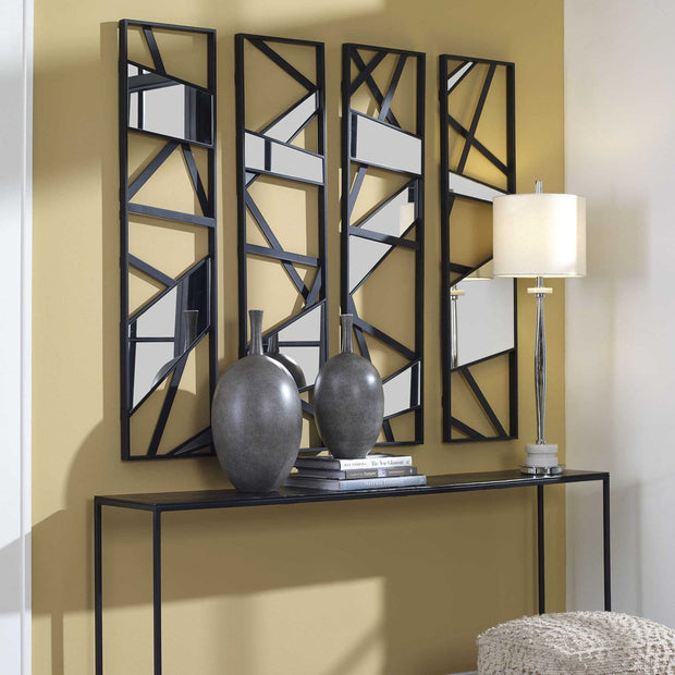 Uttermost Looking Glass Ser of 4 Mirrored Wall Decor