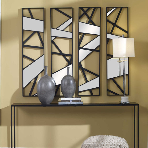 Uttermost Looking Glass Ser of 4 Mirrored Wall Decor