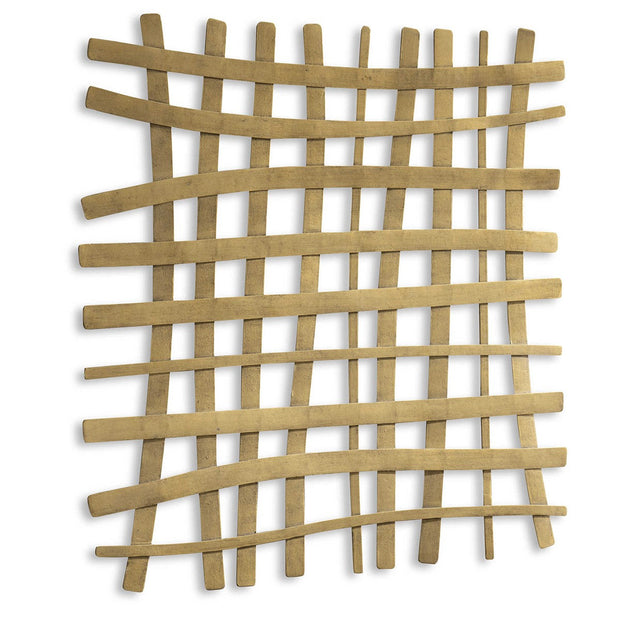 Uttermost Gridlines Antiqued Gold Metal Wall Decor