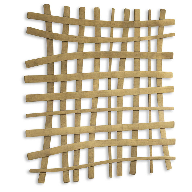 Uttermost Gridlines Antiqued Gold Metal Wall Decor