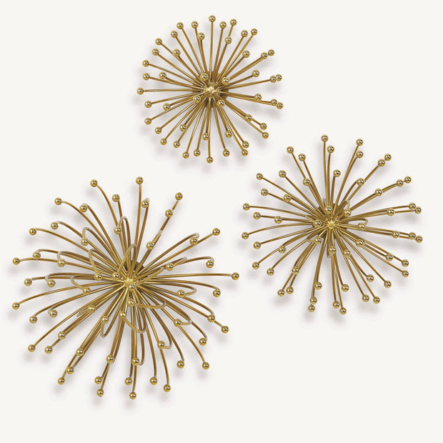 Uttermost Aga Plated Gold Set of 3 Metal Wall Decor