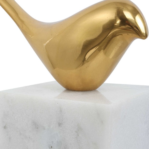 Uttermost Flying Solo Floating Bird on White Marble Wall Decor