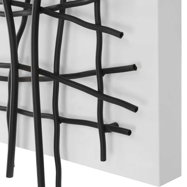Uttermost Genesis Black and White Set of 2 Metal Wall Decor