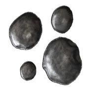Uttermost Lucky Coins Set of 4 Nickel Bowls Metal Wall Decor