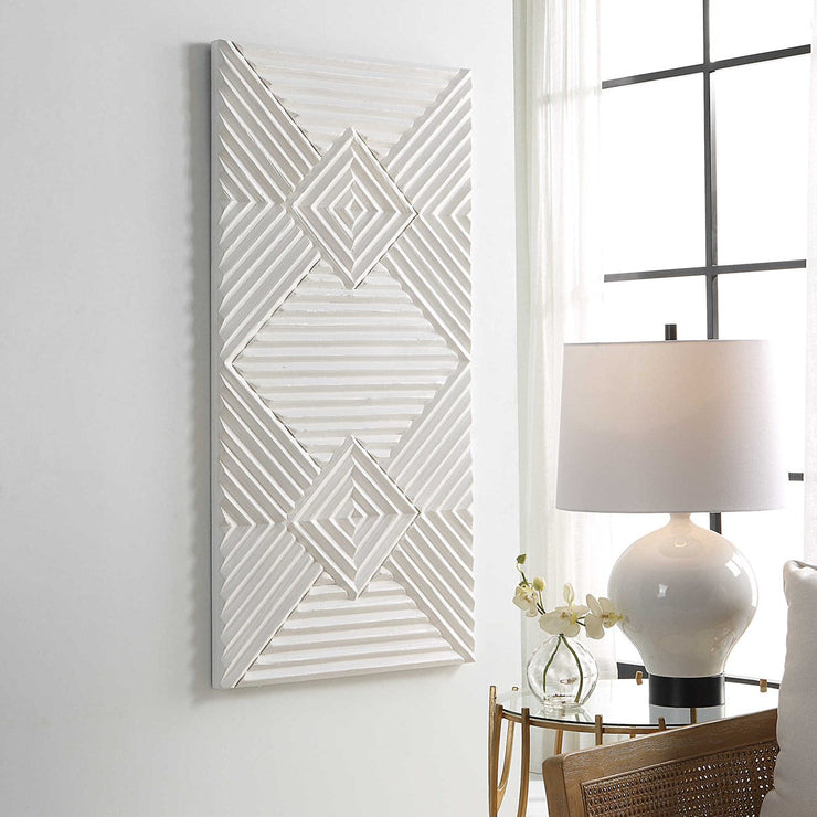 Uttermost Nexus Soft White Fir Wood Wall Decor