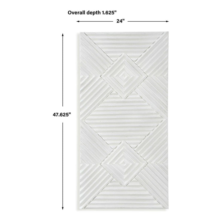 Uttermost Nexus Soft White Fir Wood Wall Decor