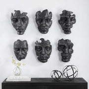 Uttermost Self-Portrait Steel Gray Modern Set of 6 Wall Decor