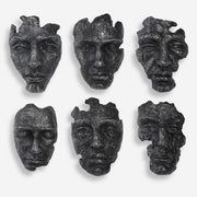 Uttermost Self-Portrait Steel Gray Modern Set of 6 Wall Decor